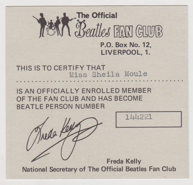 THE BEATLES, FAN Club Photo Card, Signed £25.00 - PicClick UK