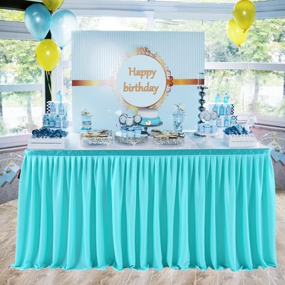 Gonna Gonnellone TOPINO copri gambe giro tavola in TESSUTO completa di Velcro Adesivo compleanno 4mtx75cm addobbo decoro decorazione tavola torta buffet per feste tema TOPOLINO MICKEY MOUSE party 