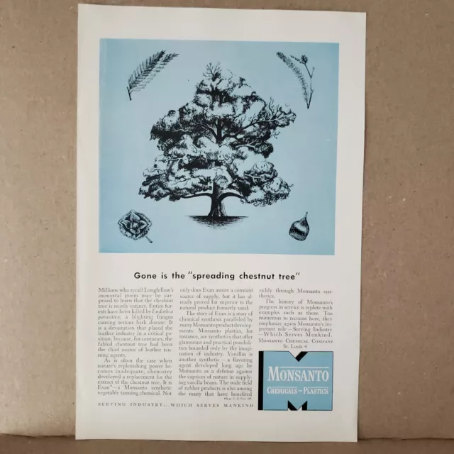 1946 Monsanto Chemicals Plastics Print Ad