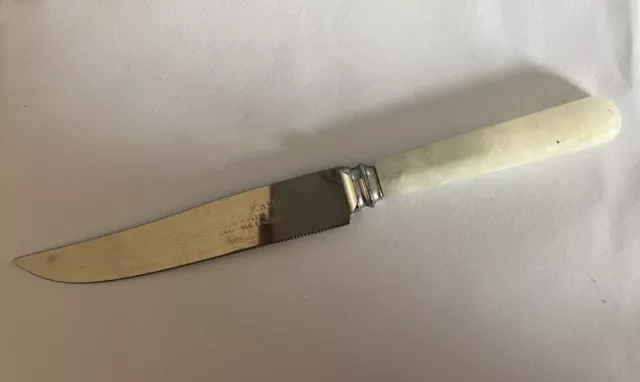 Vintage Faux Mother of Pearl handle Sheffield Stainless Steel Tea Butter Knife