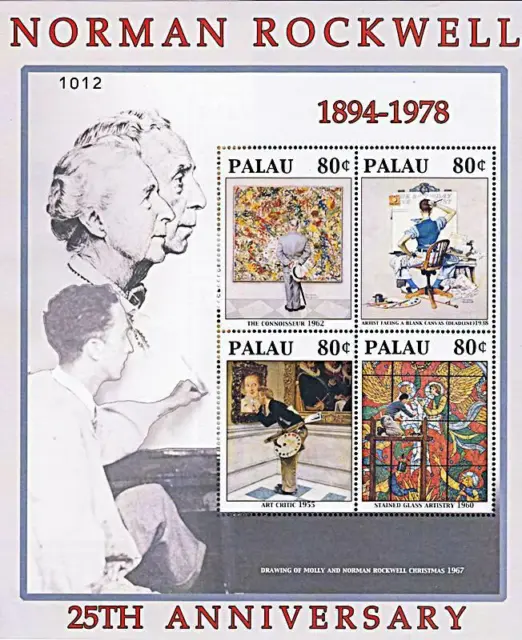 Palau 2004 Norman Rockwell Gemälde S/S + M/S MNH