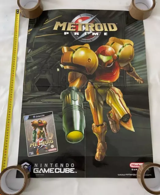 POSTER : Metroid Prime - PLV Display Promo Nintendo Gamecube ~70cm LONG