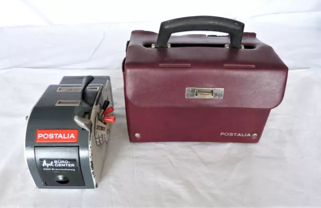 Nachlass.Original ältere Frankiermaschine mit Anleitung.60/70er Jahre-Ansehen