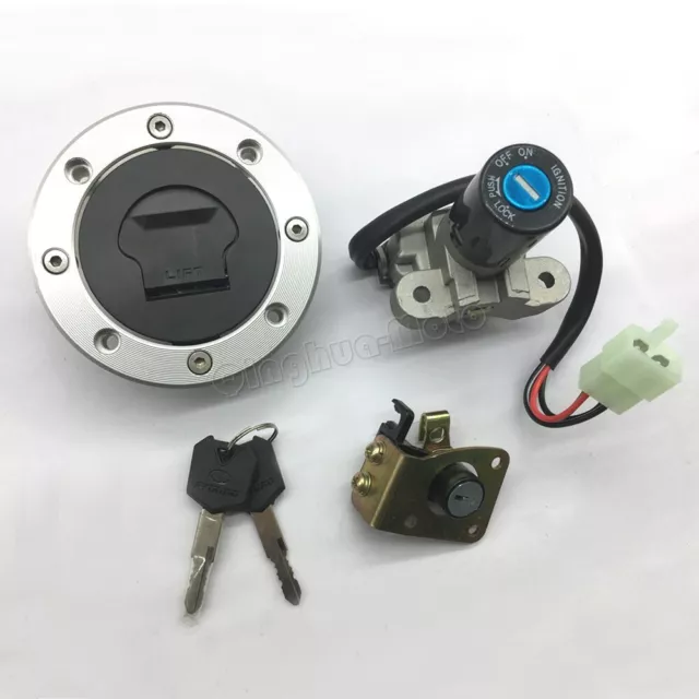 Ignition Switch Fuel Gas Cap Seat Lock Kit Fit Suzuki RF600R/900R XV800 TL1000R