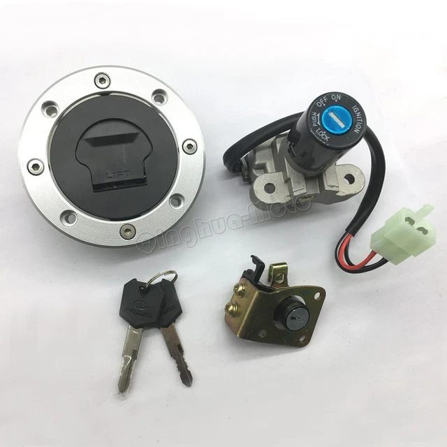 Ignition Switch Fuel Gas Cap Seat Lock Kit Fit Suzuki RF600R/900R XV800 TL1000R