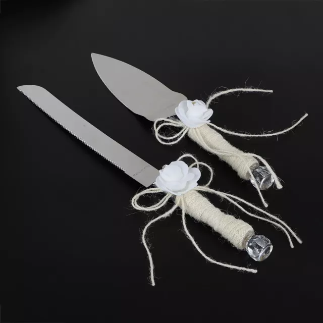 2Pcs/Set Wedding Cake Knife Shovel Cutter Server Set Gift Wedding Tableware SD