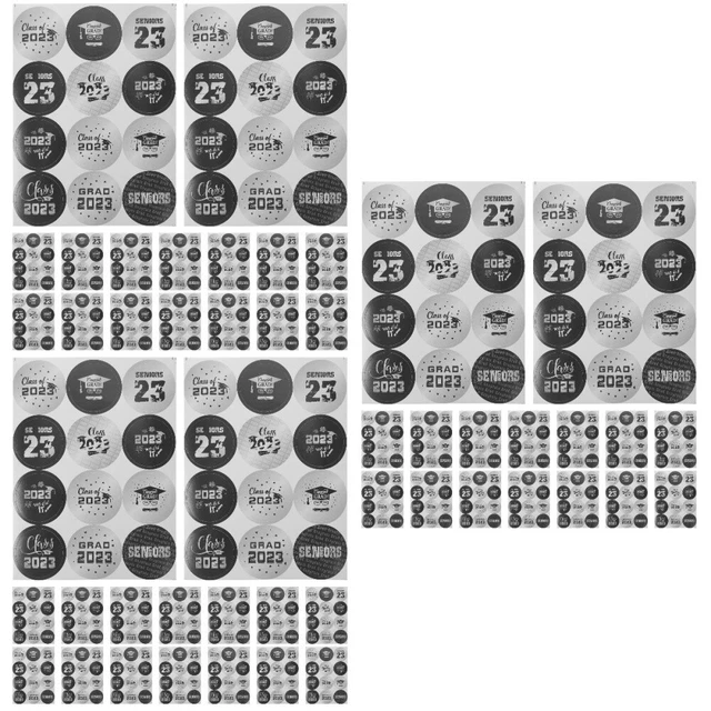 60 PCs Abschluss selbst kleber Aufkleber Dekorative Aufkleber Grad