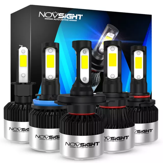 NOVSIGHT H4 H7 H11 9005 9006 LED Headlight Kit 9000LM 6500K Ultra-Bright White