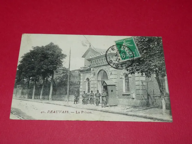 Cpa Carte Postale 1913 Beauvais 60 Oise La Prison