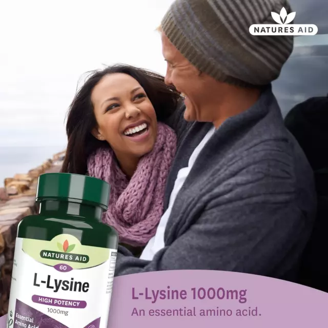 Natures Aid L-Lysine 1000 Mg De, Acide Aminé Essentiel À Haute Efficacité, Convi 3