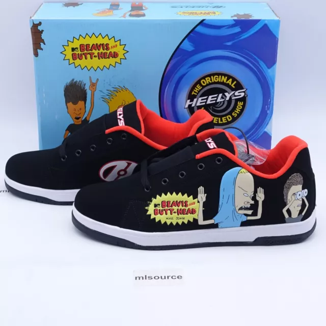 HEELYS Split Beavis and Butthead Men's Wheeled Rolling Shoes HES10410M Black/Red