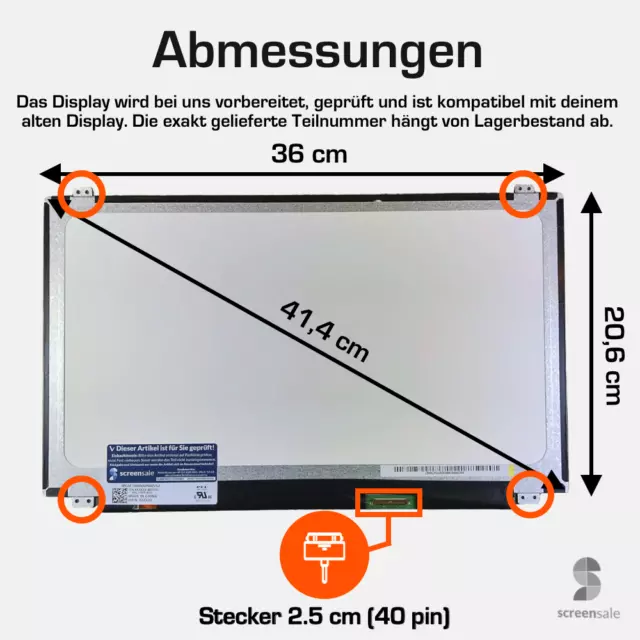 CMO Chi Mei N156BGE-L41 Rev. C1 LCD Display Bildschirm 15.6" LED nzc 2