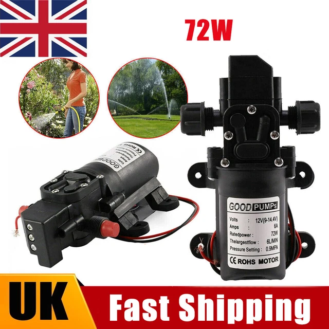 72W 12V WATER Pump Caravan Camper Motorhome High Pressure Water Pump 6L
