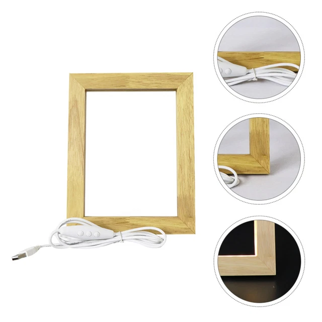 Cornice fotografica LED in legno acrilico cornice LED portagioie