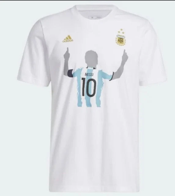 ADIDAS MENS LIONEL MESSI ARGENTINA WORLD CUP CHAMPIONS 2022 SHIRT Size