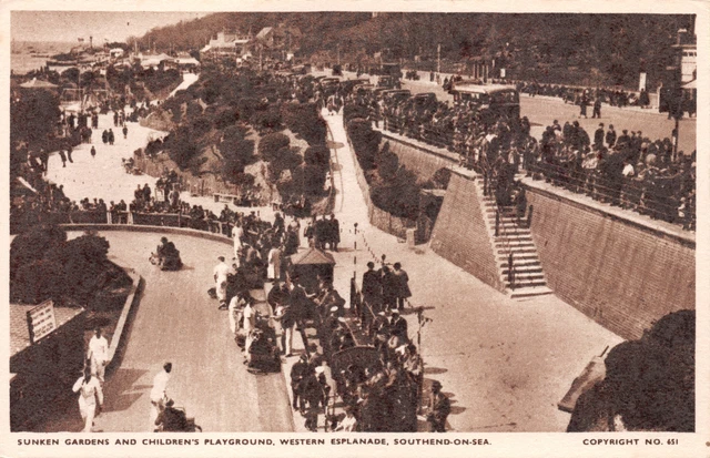 R235678 Sunken Gardens and Childrens Playground. Western Esplanade. Southend on