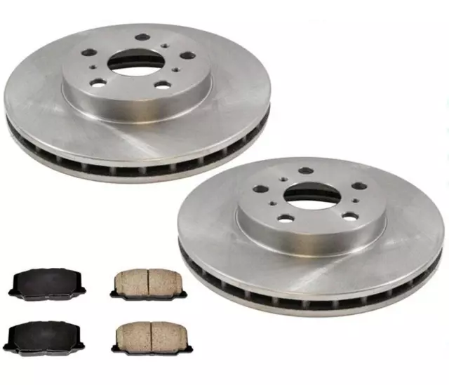 Front Brake Rotors & Ceramic Pads for Toyota Camry 2.0L Without ABS Brakes 88-91