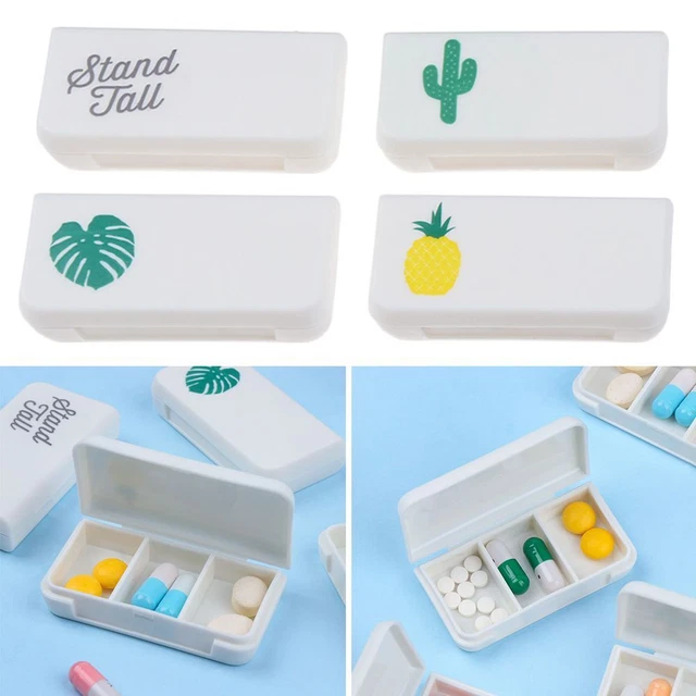 Custodia dispenser pillola deposito organizer scatola medicinali scatola pillola 3 griglia custodia pillola