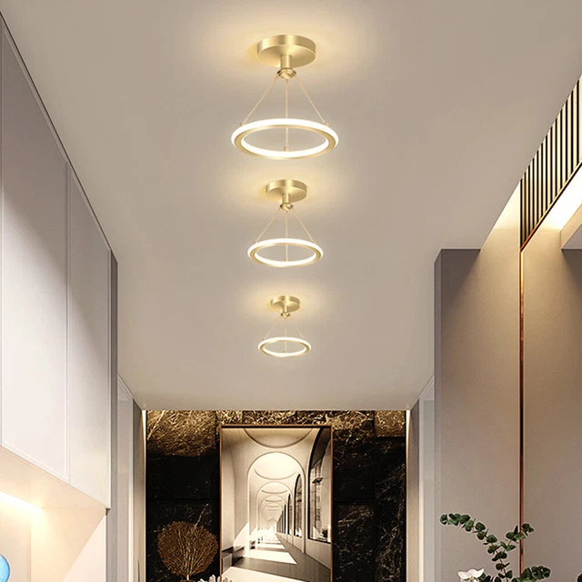 LED Chandelier Lights Indoor Lighting Ceiling Lamp for Aisle Corridor (Gold) FS2
