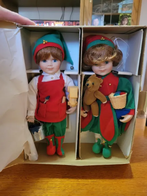 Santa's Little Helpers Porcelain Dolls