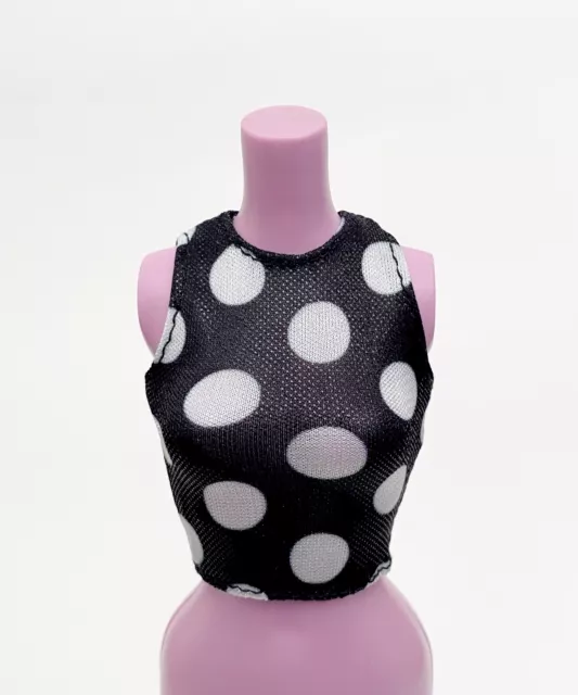 Top Barbie Extra Fancy Black with White Spots New Doll Collection Gift