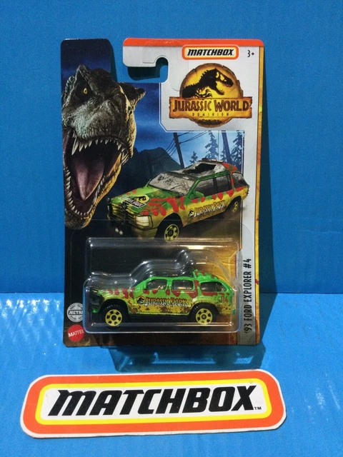 2022 MATCHBOX JURASSIC World Park #4 93 Ford Explorer Crushed Damaged ...
