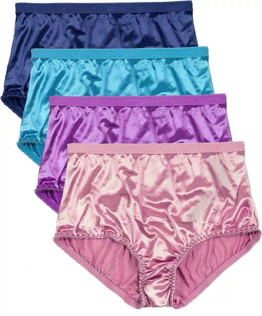 6 Satin Feel Panties Secret Money Pocket Womens Underwear Full Coverage  Brief