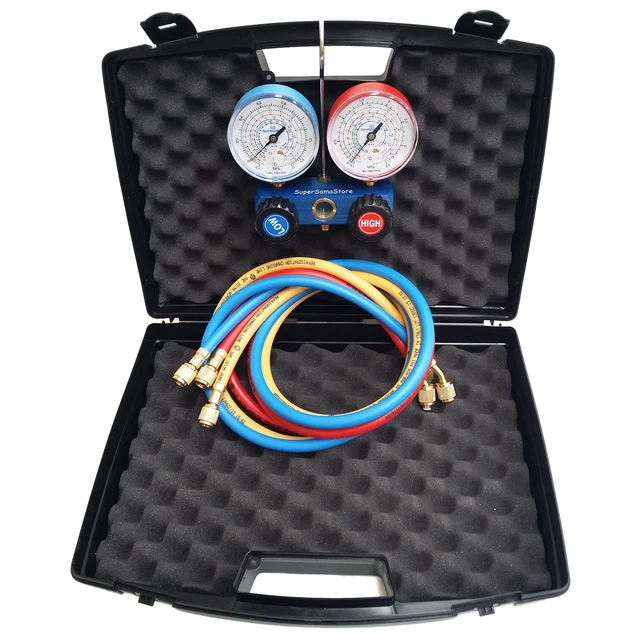 Manifold 2V + flexibles AP R32 R407C R410A - GALAXAIR : M2BS-F-BC