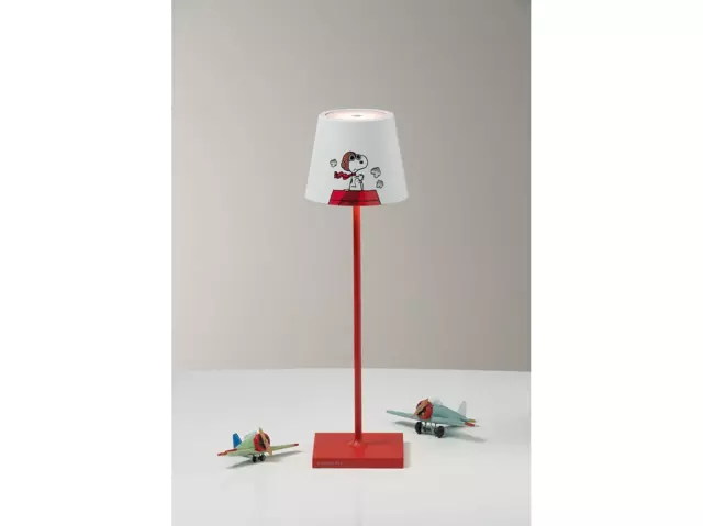 Lampada da Tavolo Poldina Pro Peanuts Aviator ricaricabile e dimmerabile