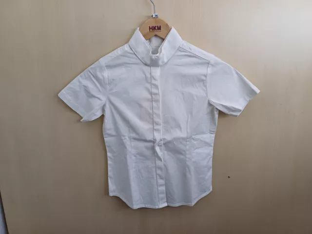 Turnierbluse Reitbluse  Kinder Mädchen HKM Gr 140 weiß neu ungetragen Restposten