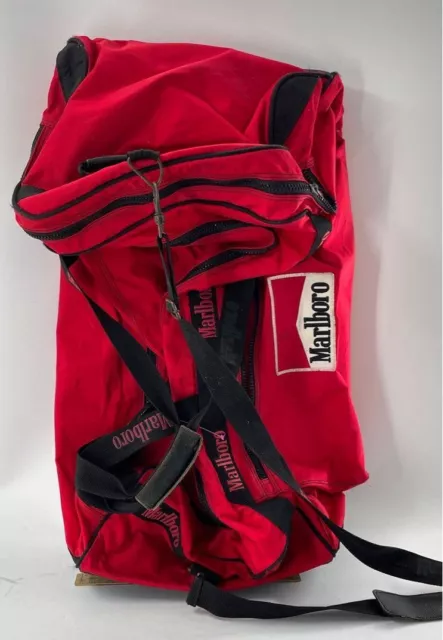 Vintage 90's Marlboro Red Duffle Bag Travel Vtg