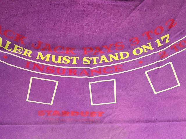Stardust Las Vegas used blackjack table felt. COA, Las Vegas History, Rare