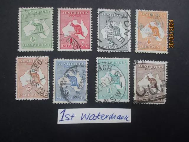 Kangaroo Stamps: 1st Watermark Used  Variety  Used  RARE - FREE POST! (t6498)