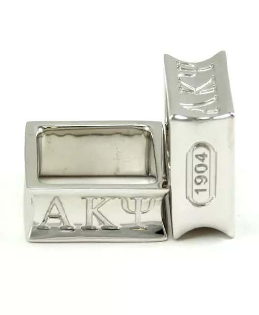 Alpha Kappa Psi Fraternity Sterling Silver Square Ring with Founding Date 1839