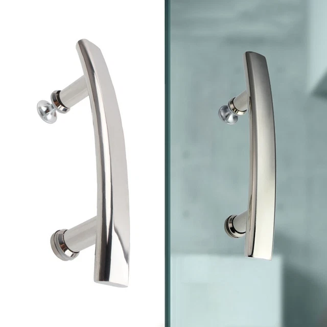 Manijas de puerta de ducha perillas de acero inoxidable cromo para recintos de ducha 220 mm
