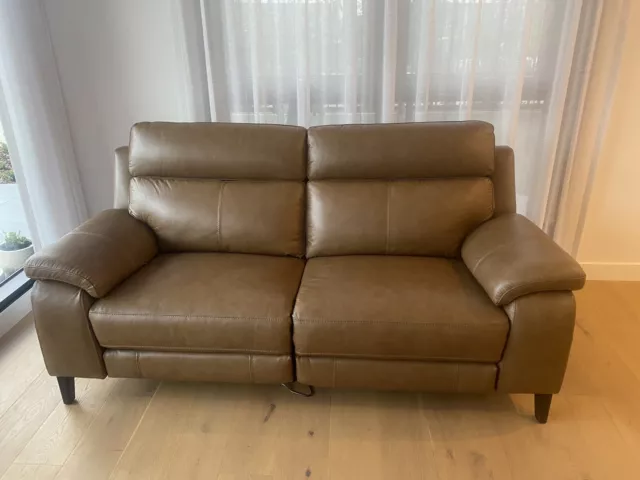 Nick scali 2 online seater leather recliner
