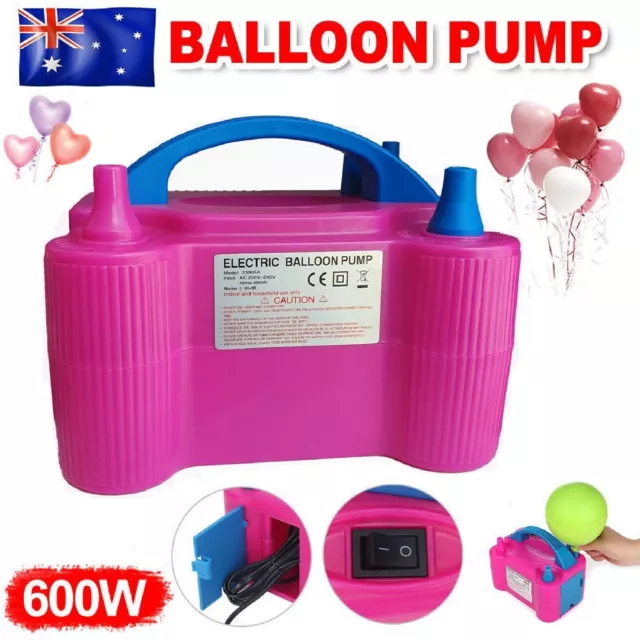 Balloon Pump Dual Nozzles Portable Electric Air Balloon Pump Balloon Inflator AU