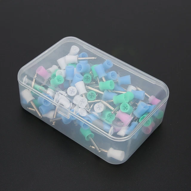 (Mixed Color)100x Dental Teeth Polishing Brush Rubber Polisher Dental JFF