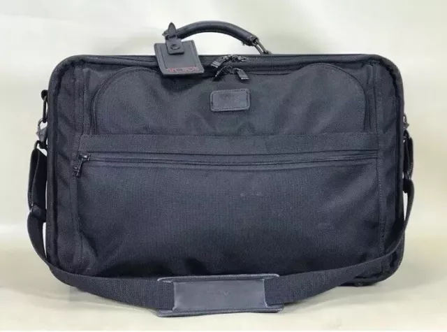 Used Tumi Made In USA Black Ballistic Nylon 21” Carry On Garment Bag Briefcase