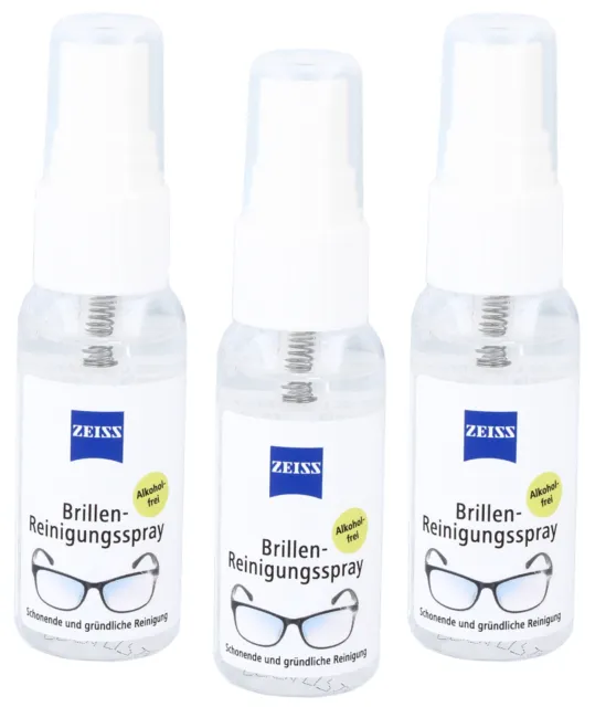 ZEISS 0611-435 Brillen Reinigungsspray 30 ml im extra Sparpack, 3 x 30 ml