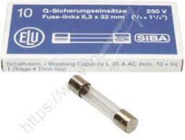 10 x Fusible verre 6x32mm temporise 20A                                  FU6T20A
