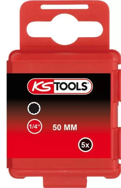 KS TOOLS 1/4" CLASSIC Bit XZN, 50mm, M5, 5er Pack (911.2708)