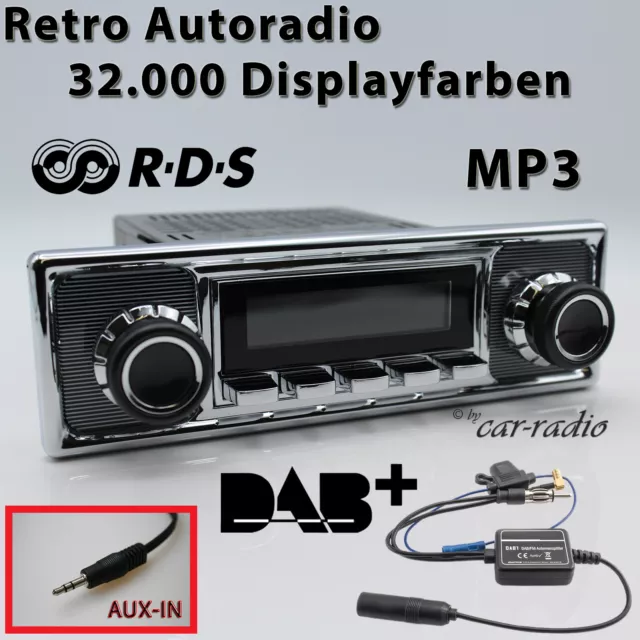 Retrosound Motor-1DAB Komplettset Becker Design MP3 DAB+ AUX-IN Retro Autoradio