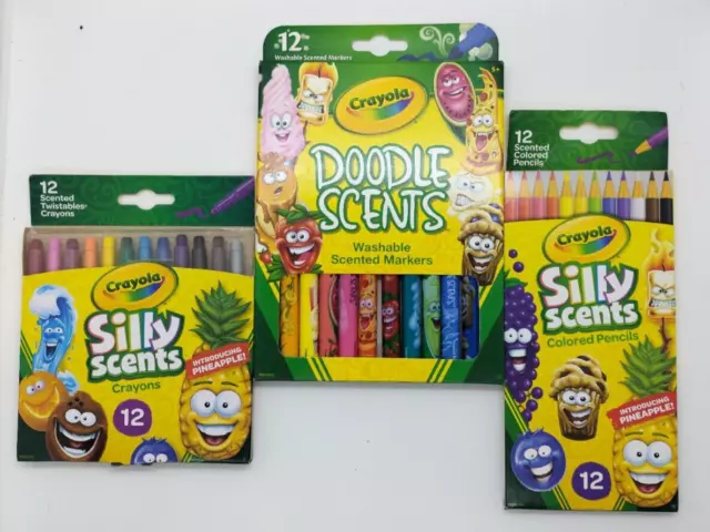 Crayola Silly Scents Chisel Tip Markers - 12 pack - New