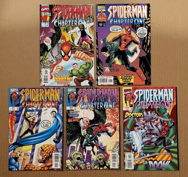 Spider-Man Chapter One #0,1,2,3,4 complete Lot of 5 Marvel 1998 VF/NM to NM