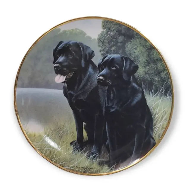Franklin Mint SPORTING COMPANIONS Labrador Dogs Collector Plate by Nigel Hemming