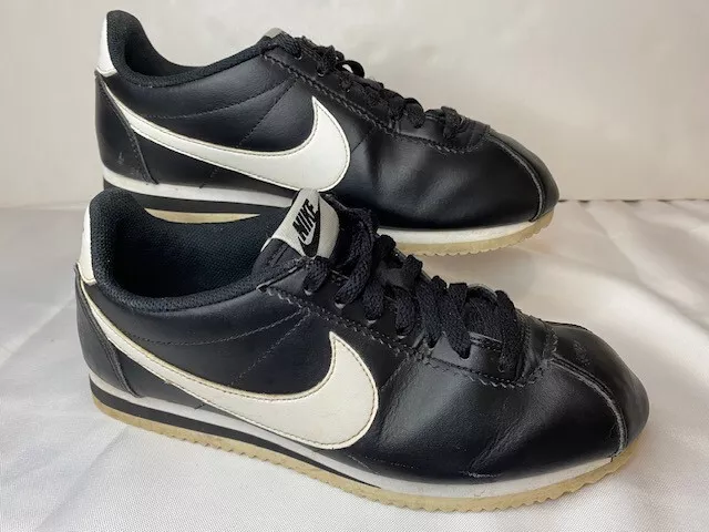 Nike Womens Classic Cortez 807471-010 Black White Casual Shoes Sneakers Size 8