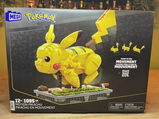 MEGA Pokemon Building Kit Motion Pikachu (1092 Pieces) for Collectors