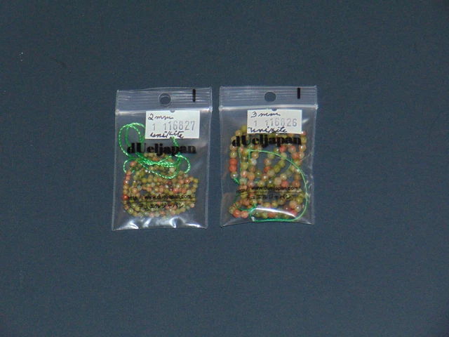 Natural Unakite 2mm & 3mm Faceted Bead Round Strands Lot of 2 Packs NOS