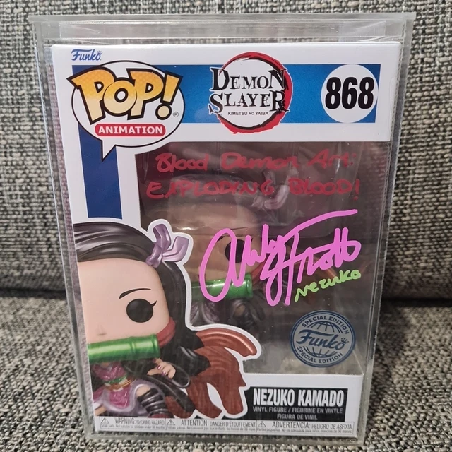 FUNKO POP! Demon Slayer Nezuko Kamado #868 Abby Trott Signed